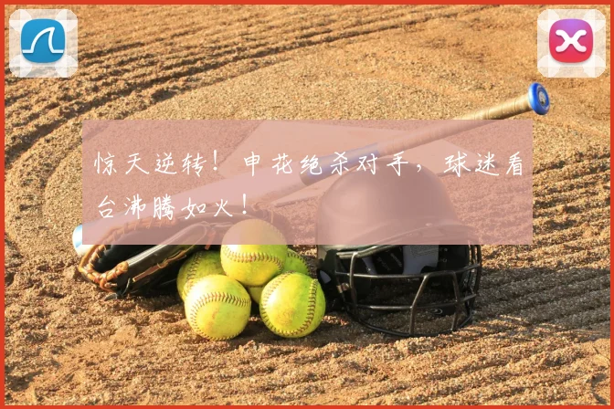 惊天逆转!申花绝杀对手,球迷看台沸腾如火!
